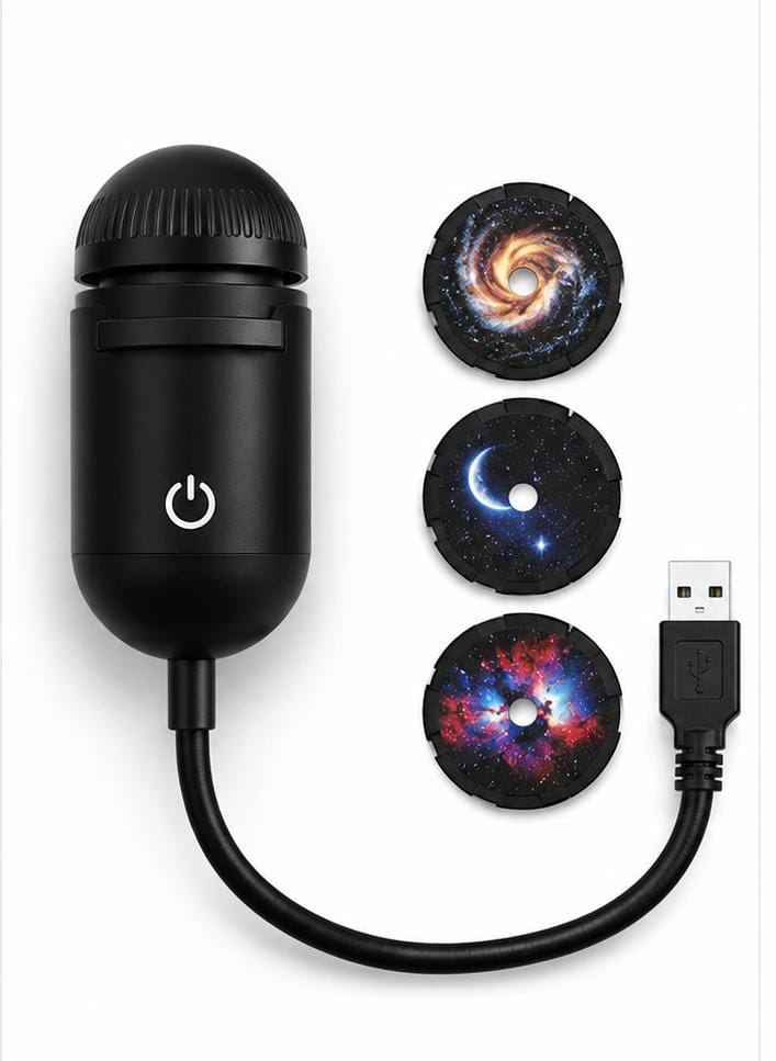 Galaxy Dream Projector – USB Star Night Light with 6 and 3 Projection Discs