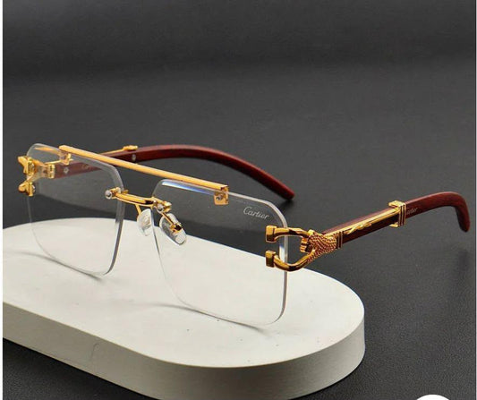 Solar Magic Cheetah Rimless SunGlasses Transition Photo Sun Shades for Both Men and Women