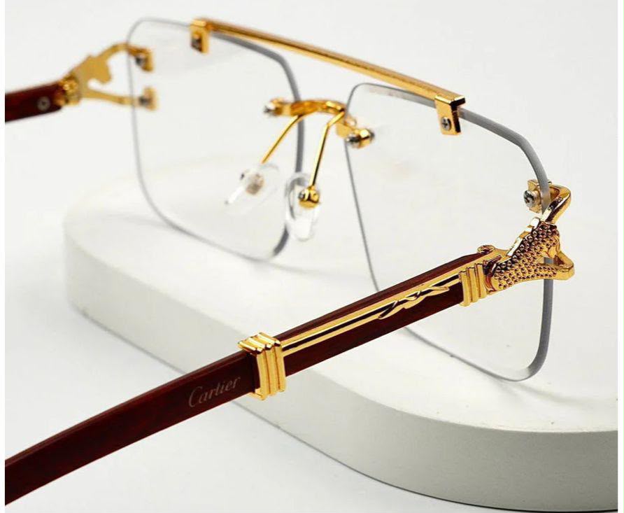 Solar Magic Cheetah Rimless SunGlasses Transition Photo Sun Shades for Both Men and Women