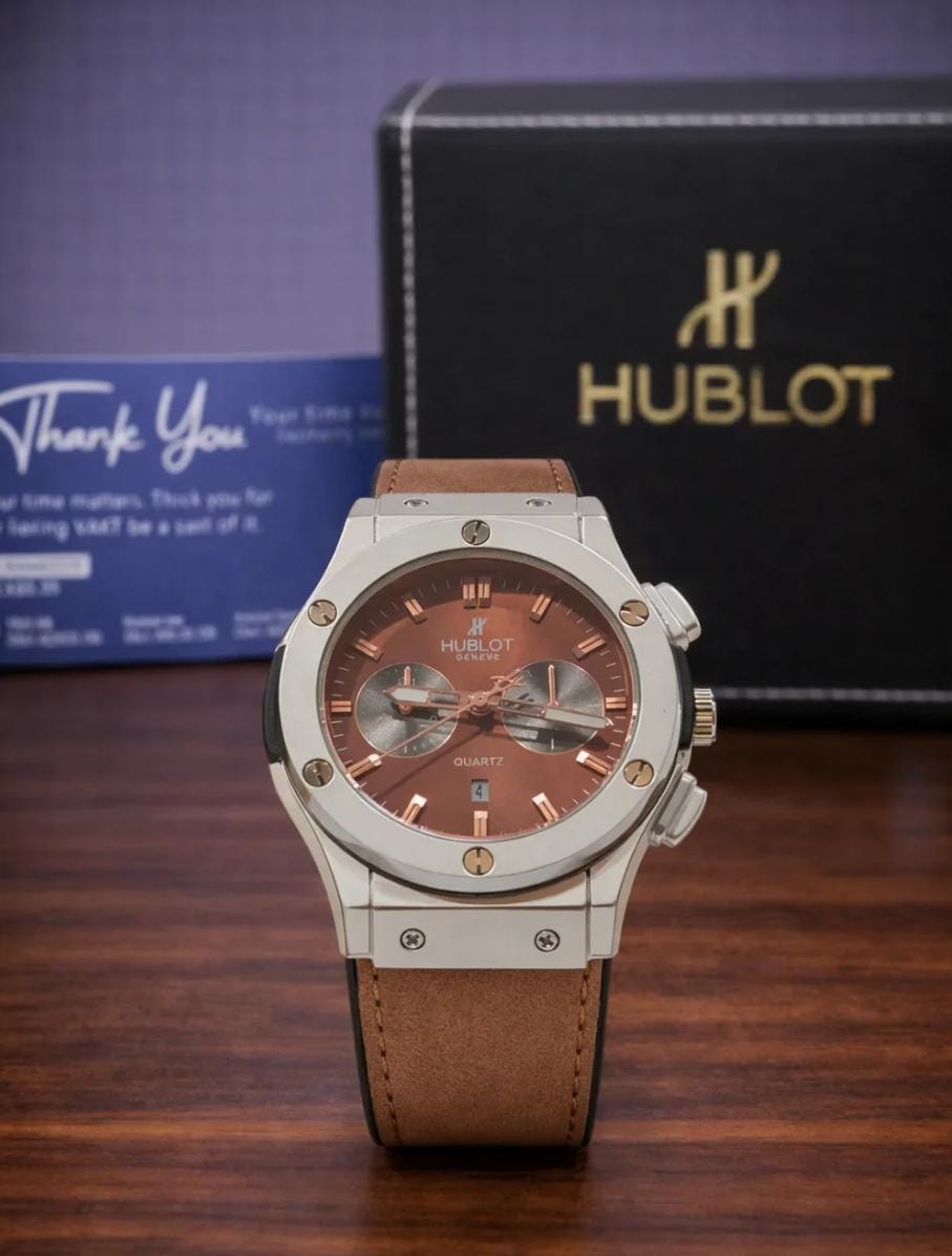 Hublot Style Premium Stainless Steel Watch for Men