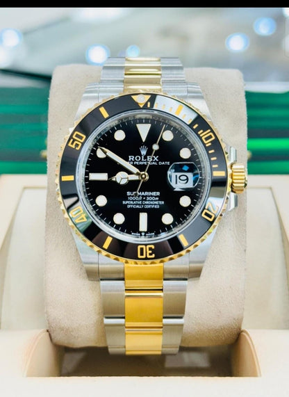 Luxury TwSubmariner Style o-Tone Men's Watch – Black Dial | Premium Edition