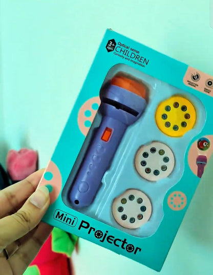 Kids Mini Projector Flashlight Toy – Educational Projection Torch with 48 Image Slides