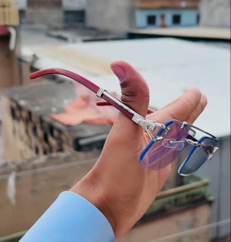 Solar Magic Cheetah Rimless SunGlasses Transition Photo Sun Shades for Both Men and Women